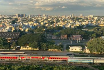 Train in Bengaluru, India.