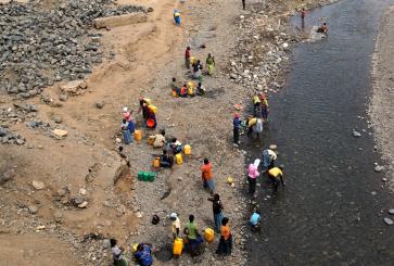 Women collect water near Arba Minch, Gamo Gofa Zone, Ethiopia,