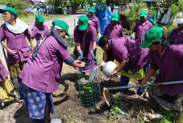 Planting trees in Kochi, India